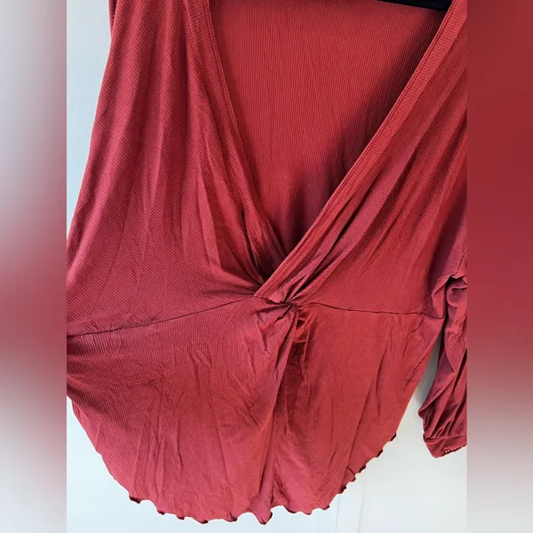 Free People Women’s Shimmy Shake Cowboy Deep V‎ Back Top Size Medium - Image 4