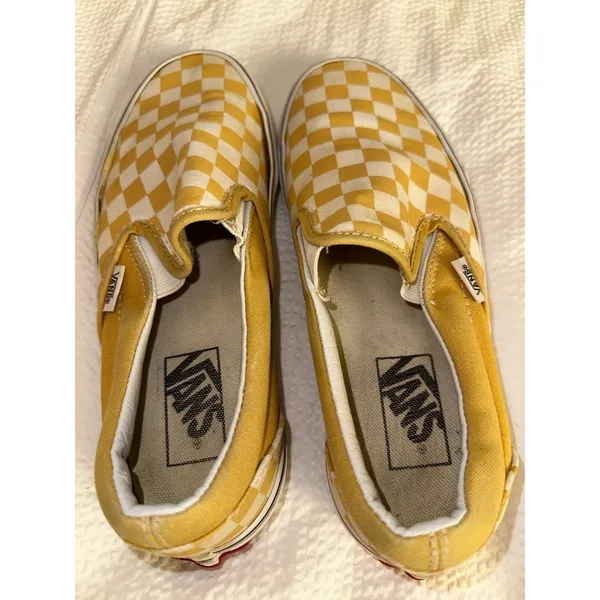 Yellow checkered vans W7.5 M6 - Image 3