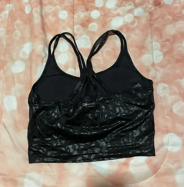 Calvin Klein performance crop top built in bra - Image 2