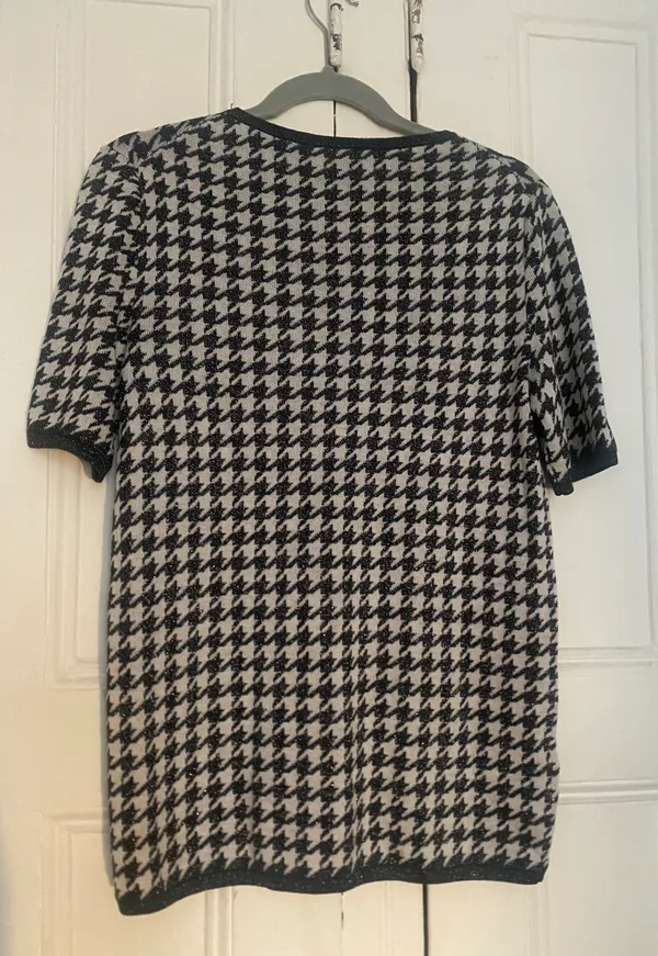 NWT Sparkle Houndstooth Top Size M - Image 2