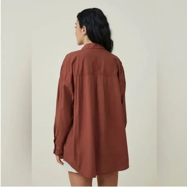 Cotton on brown button down shirt - Image 2
