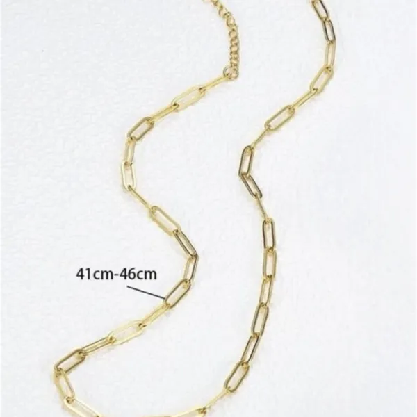 Stainless Steel Paper Clip Necklace Charm Pendant Holder Silver Plated Unisex - Image 5