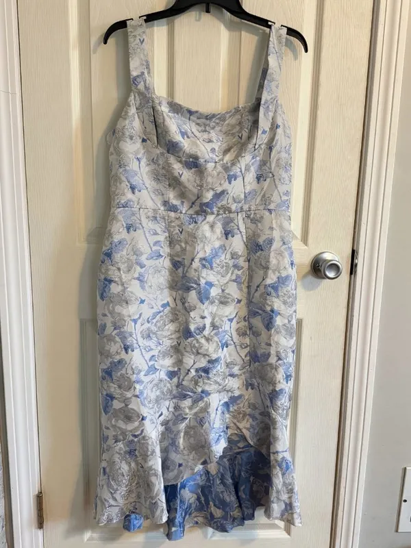 NWT JJ's House Avera Jacquard Floral Midi Dress, Size XL - Image 3