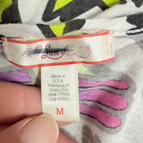ASO Hannah Montana Y2K Lux Shooting Star Rainbow T-Shirt M White Neon Graphic - Image 7