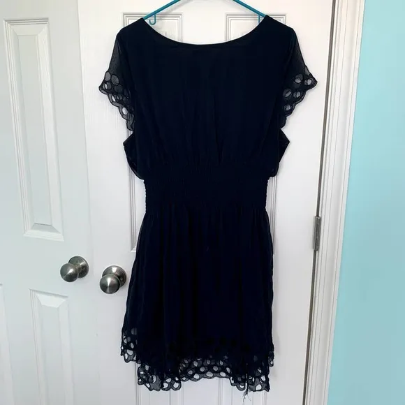 Bar III Black‎ Smocked Waist Mini Dress Women's Size 2XL - Image 5