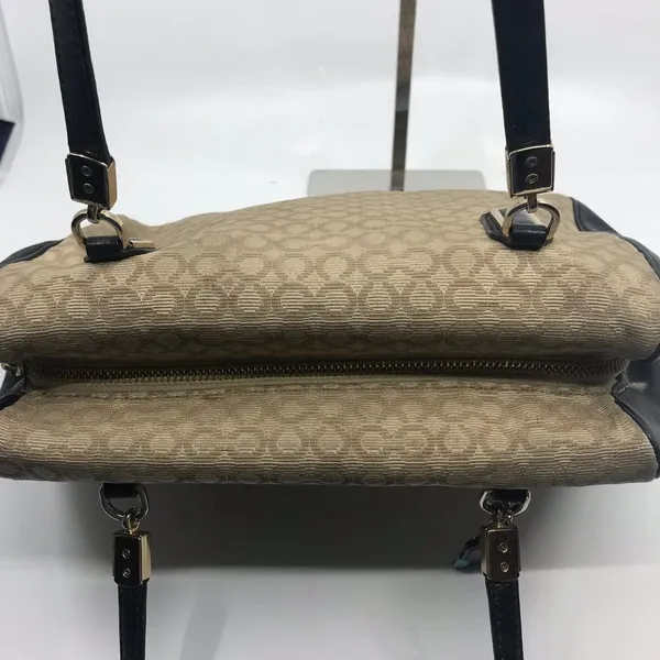COACH Customized Tan Black Fabric Shoulder Bag - Image 7