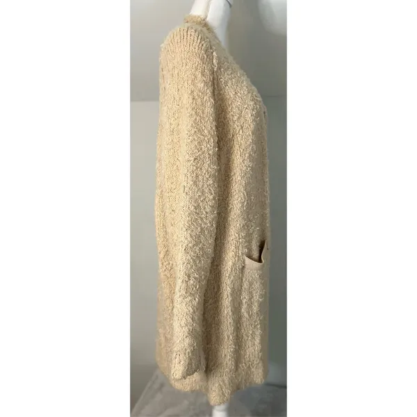 Free People Fuzzy Cardigan Sweater Wool Blend SMALL - Image 3