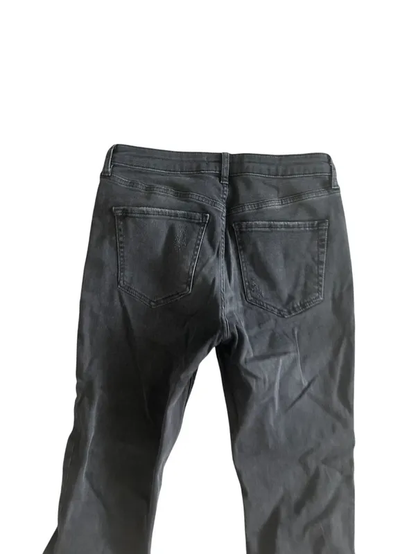 FREE PEOPLE Black Frayed Cigarette Ankle Jeans Size 27 - Image 4