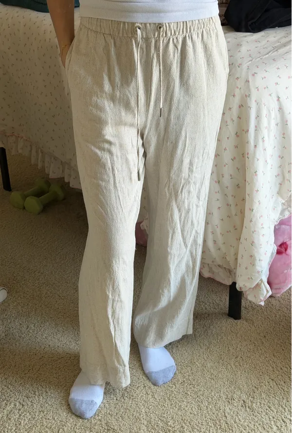 Thirty Years Linen Pants Tan - Image 2