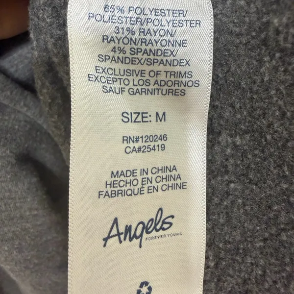 Angels Gray Crewneck Sweater with Sun and Stripes - Image 5