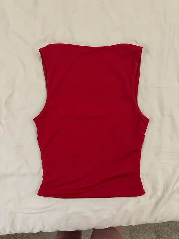 Princess Polly red crop top - Image 2