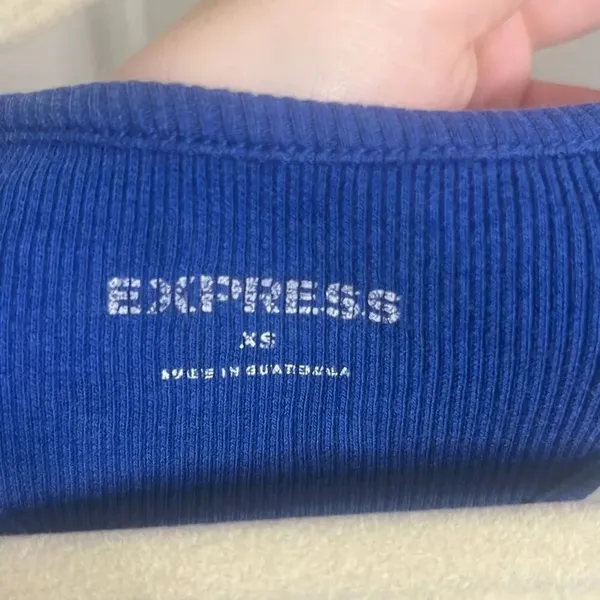 ✨Express Racerback Ribbed Mini Tank Royal Blue Sz XS Dress✨ - Image 4