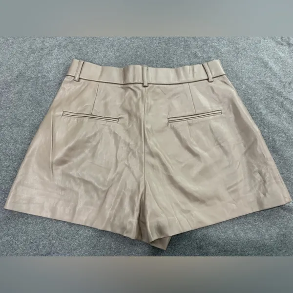 Zara High Waist Tan Shorts Size L - Image 2
