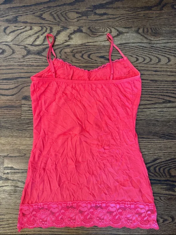 Maurice's Bright Pink Lace Trim Camisole - Image 6