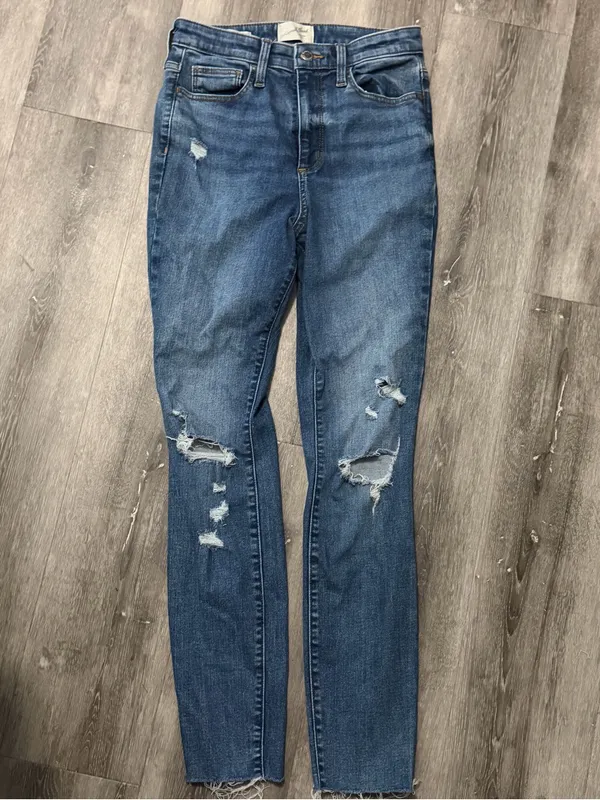 Universal Thread Dark Blue Distressed Skinny Jeans - Image 2