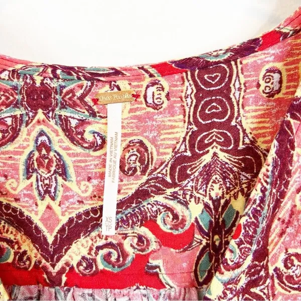 Free People Falling For You V Neck Bohemian Blouse Women's Size XS‎ Boho Chic - Image 6