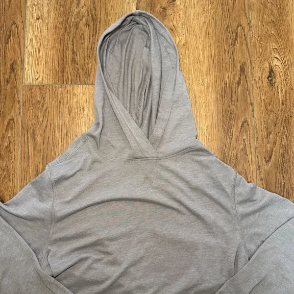 Primease Gray Lightweight Long Sleeve Hoodie Casual Pullover Women‎ M Activewear - Image 2