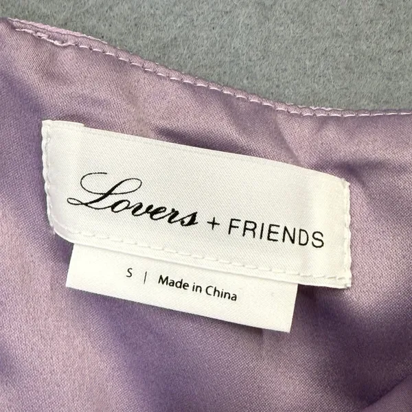 Lovers + Friends Lavender Purple‎ Ruffle Hem Mini Dress Small Square Neck Pastel - Image 2