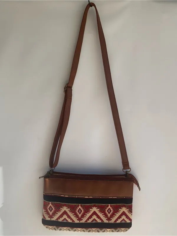 Canyon Sky Southwest canvas carpet bag western clutch crossbody purse boho - Image 2