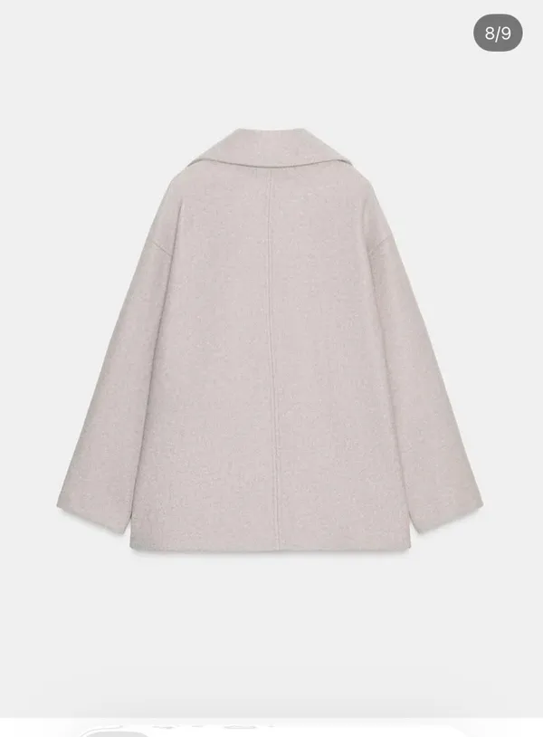 Zara soft double breasted coat - Image 3