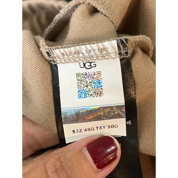 UGG Women's Phaedra Short Tan Elastic Drawstring Flounce Ruffle Lounge Shorts XS - Image 7
