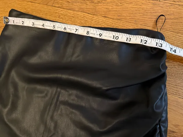 Zara faux leather Black Mini Skirt size XS - Image 6