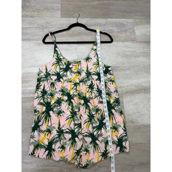 Aila Blue Palms Print Romeo Playsuit size Medium Romper - Image 7