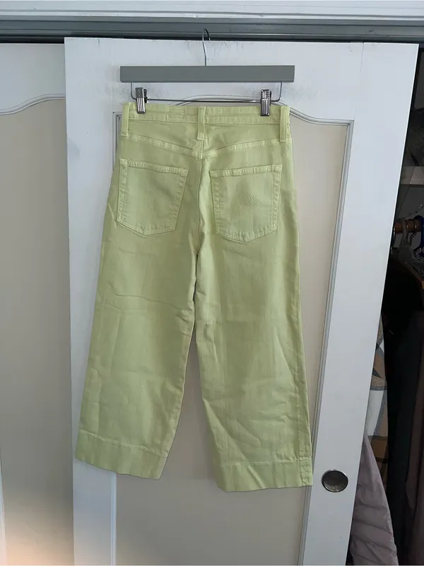 AG Adriano Goldschmied Sulfur X Citrus Mist WideLeg Crop Pants - Image 3