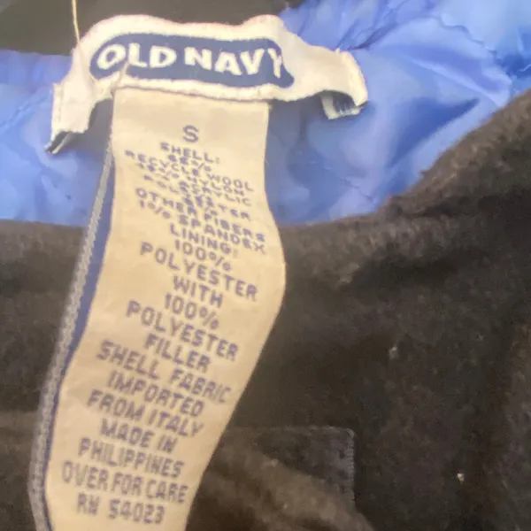 Old navy black or dark  blue wool short coat - Image 10