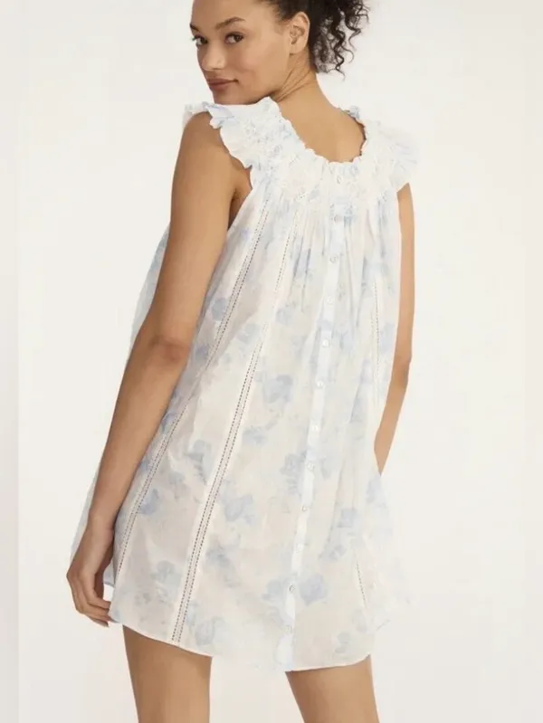 Loveshack Fancy Finchley Slate Blue Dream Mini Dress - Image 3