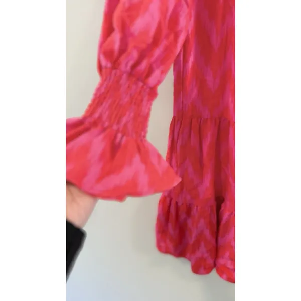 Tuckerneck Pomander Place Hot Pink Ikat Kenzo Dress Size Small - Image 5