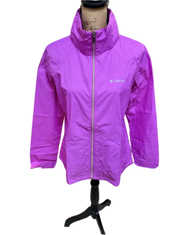 Columbia Purple Full Zip Rain Jacket Size L (21” PTP) - Image 2