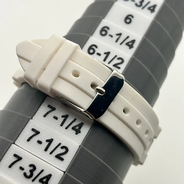Women’s Silver-tone Stainless Steel Watch White Silicon Band, working - Image 8