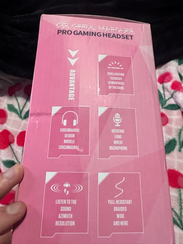 Ziumier pro gaming headset Pink - Image 4