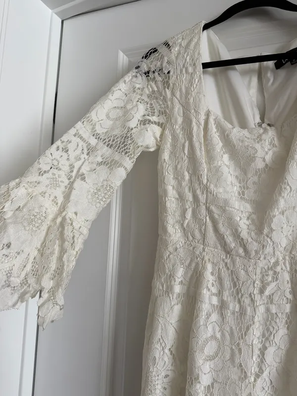 Lulus Cream Lace Jumpsuit - Image 2