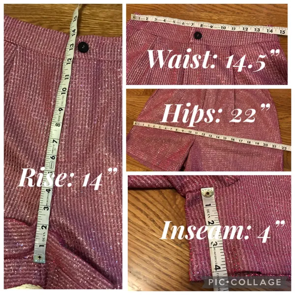 Sans Souci sparkly Pink short size M - Image 7