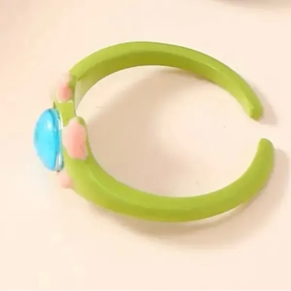 Cute Quirky Green‎ Monster Design Cuff Ring Gothic Punk Style - Image 7