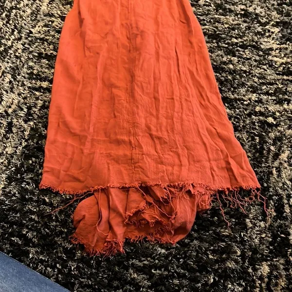 Free people orange‎ rust mini dress small - Image 3
