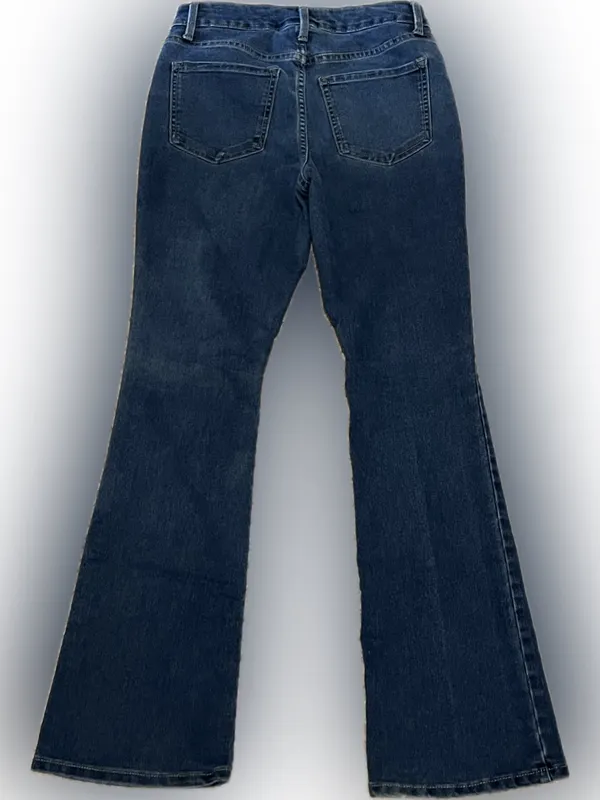 No Boundaries Women’s Flare Jeans Size 6‎ Dark Wash Stretch Denim Y2K - Image 3