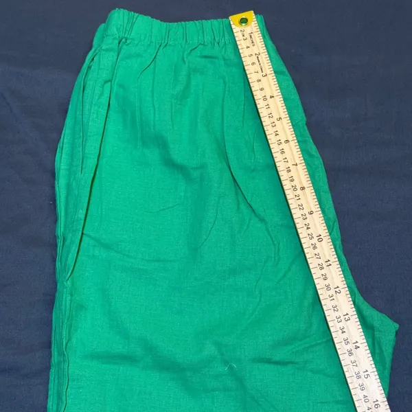 Commense Oversized Linen Tied Two Piece Pants Set in Green Size Small - Image 6