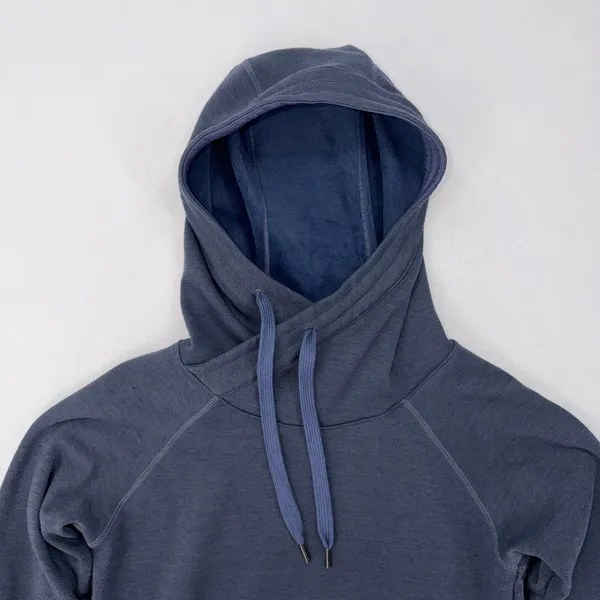 Marmot Women's Blue Crossover Cowl Neck Fleece Pullover Hoodie Sweatshirt Size M - Image 3