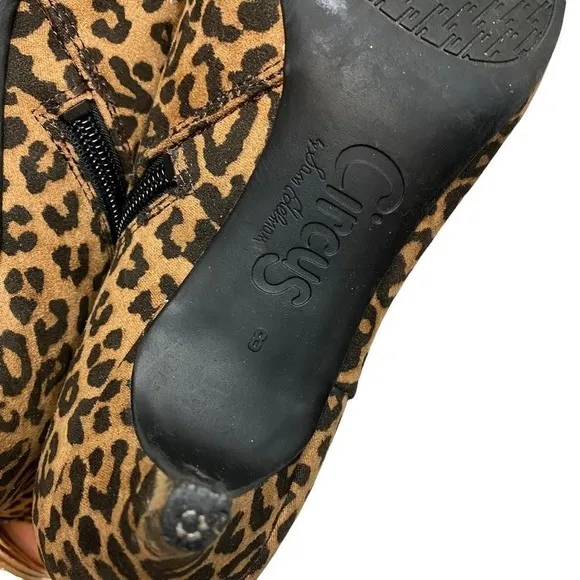 CIRCUS Sam Edelman KIRBY Animal Print Kitten Heel Sz 8 Ankle Booties NEED REPAIR - Image 7
