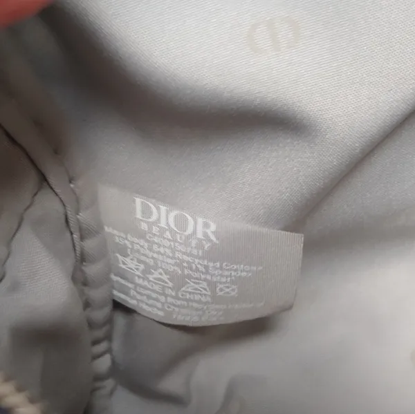 DIOR Denim Embroidered Cosmetic Zipper Trousse Pouch Makeup Cosmetics Bag New - Image 7