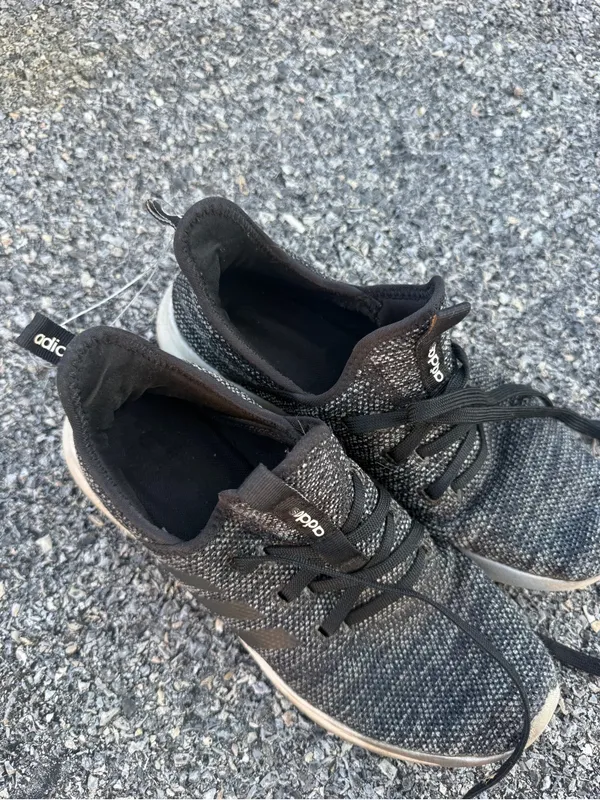 Adidas Cloudfoam Black Knit Running Shoes Women’s Size 8 - Image 3