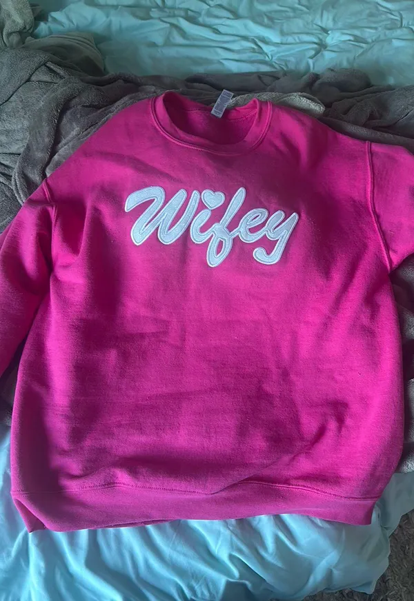 Wifey Bride Fiancé Crewneck - Image 3