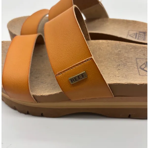 Reef Cushion Vista Hi 2.5 Tan Platform Slide Sandals Womens 7 - Image 3