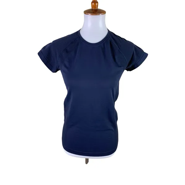 Sweaty Betty Navy Blue Athletic Performance Tee Mesh Workout Top M SB5546 - Image 2