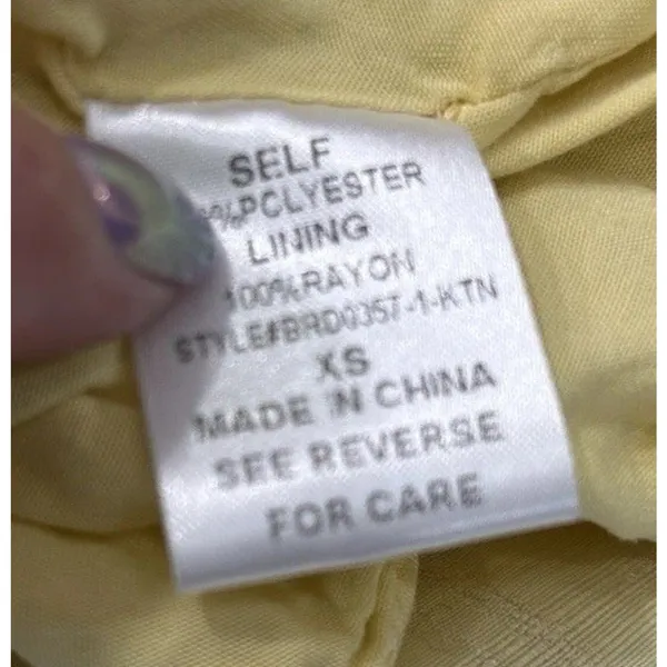 Kittenish Jessie James Decker Yellow Cutout Mini Dress XS Long Sleeve Party - Image 12