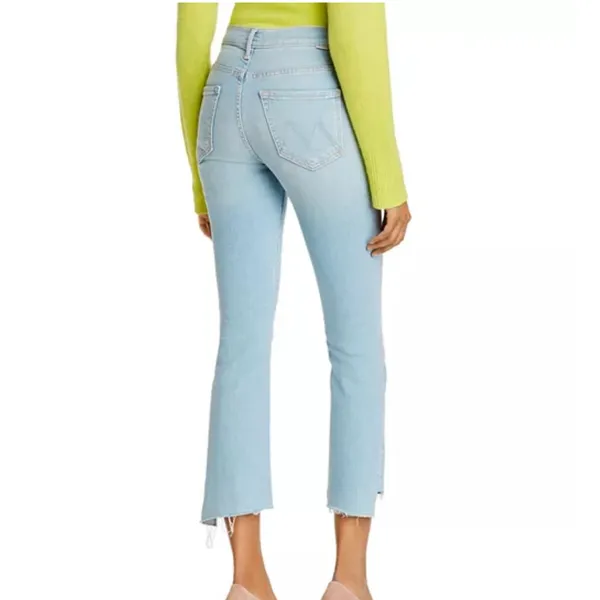 Mother Insider Crop Step Fray Jeans in Fresh Catch - Image 2