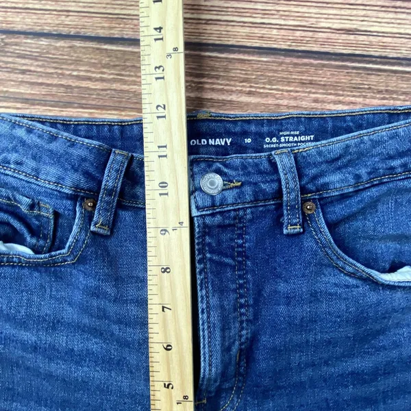 Old Navy Womens Shorts Sz 10 High Rise Cuffed OG Straight Secret Smooth Pockets - Image 6